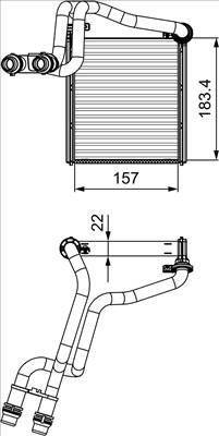 VALEO 811536 - Hőcserélő, belső tér fűtés VW