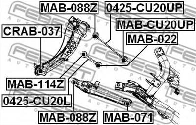 FEBEST CRAB-037 - Lengőkar szilent DODGE JEEP