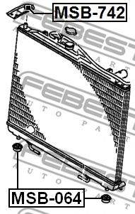 FEBEST MSB-064 - rögzítés, hűtő MITSUBISHI MITSUBISHI (BJC)