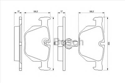 BOSCH 0 986 424 766 - fékbetét BMW BMW (BRILLIANCE)