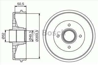 BOSCH 0 986 477 210 - fékdob DACIA RENAULT