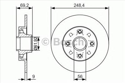 BOSCH 0 986 479 S43 - féktárcsa CITROËN DS PEUGEOT