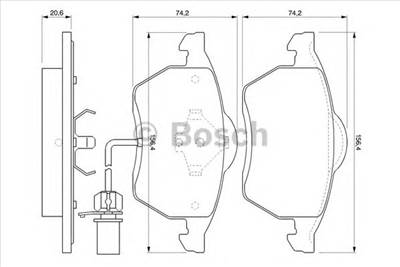 BOSCH 0 986 494 035 - fékbetét FORD SEAT VW