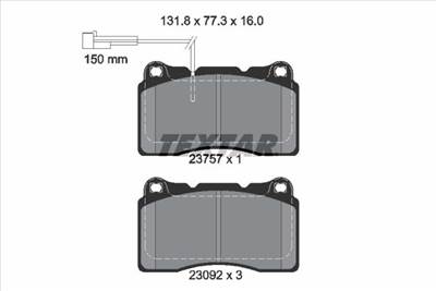 Fékbetét készlet TEXTAR 2375701 for MASERATI, ALFA ROMEO, LANCIA