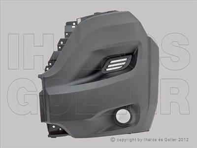 Fiat Ducato 2014-2023 - Első lökhárító sarok bal ködlámpás, fekete