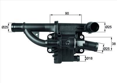 MAHLE TH 40 83 - termosztát, hűtőfolyadék CITROËN FIAT FORD MAZDA MINI PEUGEOT VOLVO
