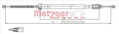 METZGER 11.6598 - Kézifék bowden RENAULT