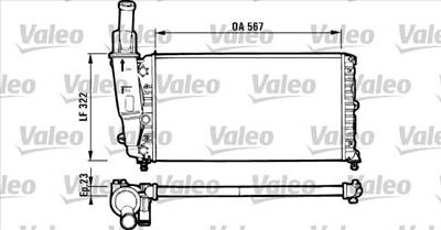 hűtő, motorhűtés VALEO 731562 for FIAT, LANCIA