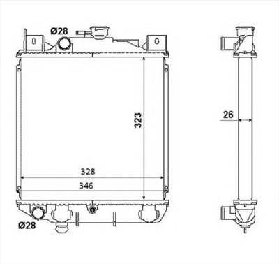 NRF 53881 - Vízhűtő (Hűtőradiátor) SUZUKI