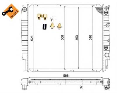 NRF 53998 - Vízhűtő (Hűtőradiátor) VOLVO