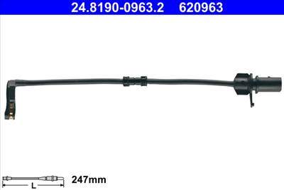 ATE 24.8190-0963.2 - figyelmezető kontaktus, fékbetétkopás AUDI