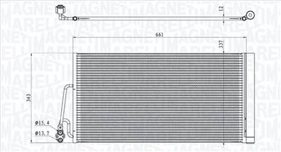 MAGNETI MARELLI 350203861000 - klíma kondenzátor MINI