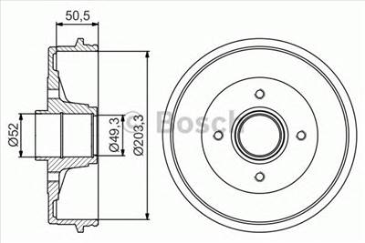 BOSCH 0 986 477 211 - fékdob DACIA RENAULT