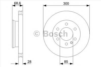 BOSCH 0 986 479 294 - féktárcsa MERCEDES-BENZ VW