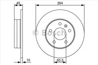 BOSCH 0 986 479 C66 - féktárcsa OPEL VAUXHALL