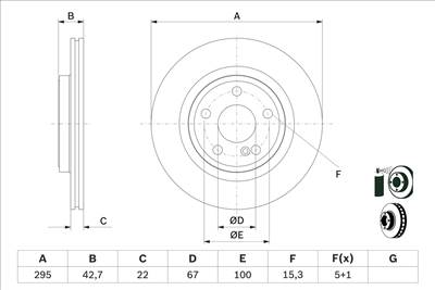 BOSCH 0 986 479 F75 - féktárcsa MERCEDES-BENZ