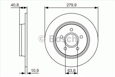 BOSCH 0 986 479 S49 - féktárcsa FORD FORD AUSTRALIA VOLVO VOLVO (CHANGAN)