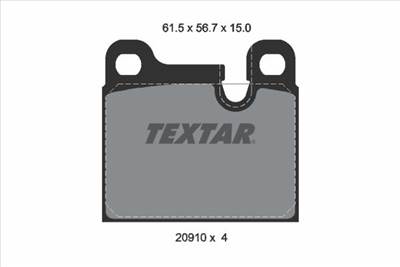 Fékbetét készlet TEXTAR 2091001 for BMW, PORSCHE