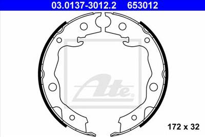 ATE 03.0137-3012.2 - kézifék fékpofakészlet LEXUS NISSAN RENAULT TOYOTA