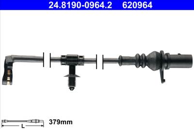 ATE 24.8190-0964.2 - figyelmezető kontaktus, fékbetétkopás AUDI VW