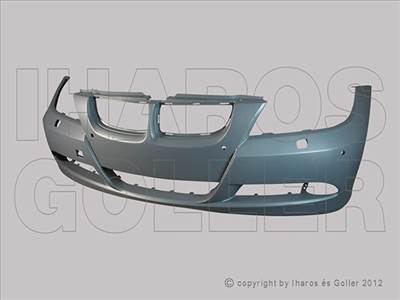 BMW 3 2005-2008 E90/E91 - Első lökhárító alapozott, szenzoros, fsz. mosós