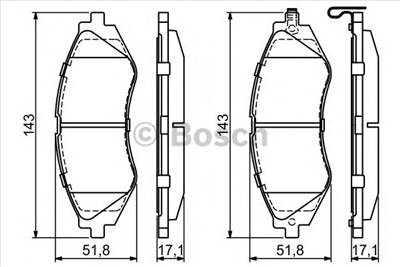 BOSCH 0 986 424 474 - fékbetét CHEVROLET CHEVROLET (SGM) DAEWOO