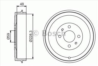 BOSCH 0 986 477 212 - fékdob CITROËN PEUGEOT