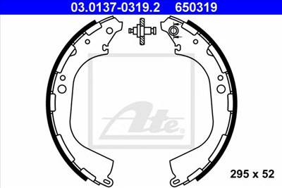 ATE 03.0137-0319.2 - fékpofakészlet NISSAN