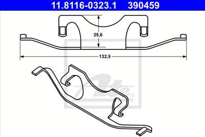 ATE 11.8116-0323.1 - Rugó, féknyereg MERCEDES-BENZ