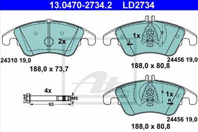 ATE 13.0470-2734.2 - fékbetét MERCEDES-BENZ