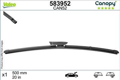Renault Twingo 2014-2018 - Ablaktörlő lapát 1db (CAN52) 500 Vez./ut. o