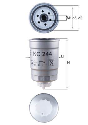 MAHLE KC 244 - Üzemanyagszűrő CADILLAC SAAB