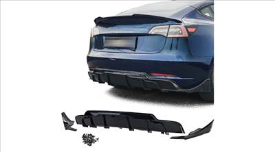 Tesla Model 3 2017-2023 2018-2023 lakkozott fekete hátsó diffúzor