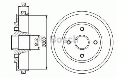BOSCH 0 986 477 229 - fékdob OPEL VAUXHALL