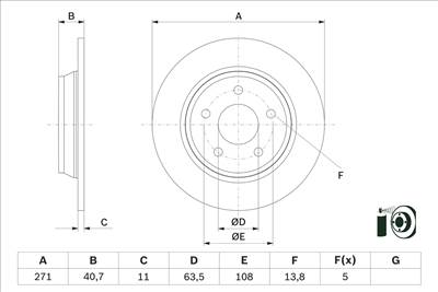 BOSCH 0 986 479 F78 - féktárcsa FORD FORD AUSTRALIA