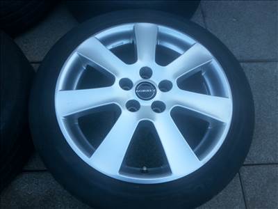  5x112 lyukosztású 17" Borbet alufelni, rajta 215/45R17 Fulda nyári gumi 