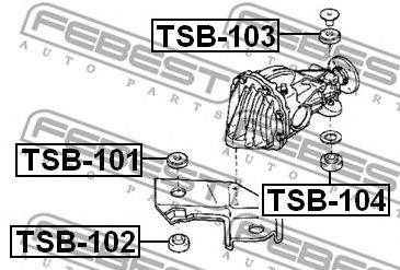FEBEST TSB-101 - Csapágy, differenciál DAIHATSU TOYOTA