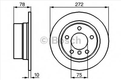 BOSCH 0 986 478 641 - féktárcsa BMW