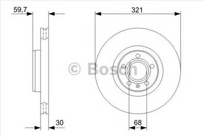 BOSCH 0 986 479 300 - féktárcsa AUDI