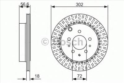 BOSCH 0 986 479 757 - féktárcsa MAZDA