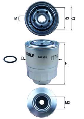 MAHLE KC 256D - Üzemanyagszűrő HONDA