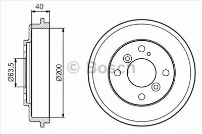 BOSCH 0 986 477 240 - fékdob FORD FORD AUSTRALIA