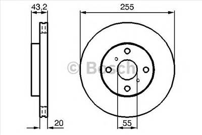 BOSCH 0 986 479 B60 - féktárcsa CHERY TOYOTA