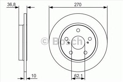 BOSCH 0 986 479 S64 - féktárcsa TOYOTA