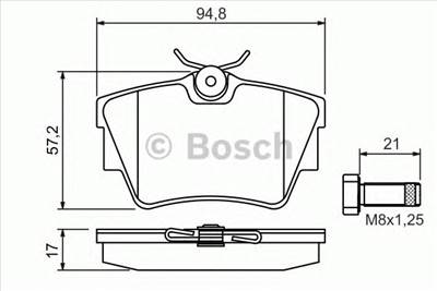 BOSCH 0 986 494 040 - fékbetét FIAT NISSAN OPEL RENAULT VAUXHALL