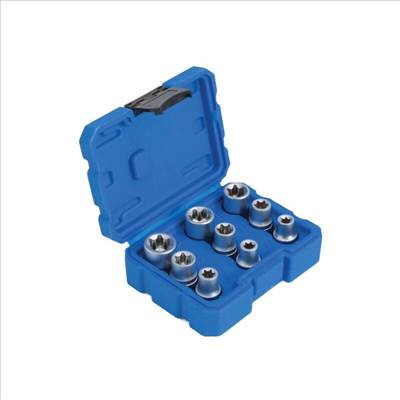 E-torx dugókulcs készlet 1/2″ E10-E24 9 részes