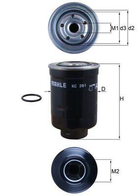 MAHLE KC 261D - Üzemanyagszűrő FORD FORD AUSTRALIA MAZDA