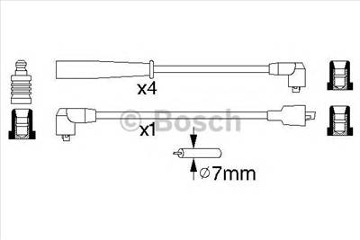 BOSCH 0 986 356 807 - gyújtókábel szett FORD NISSAN ROVER SEAT