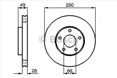 BOSCH 0 986 479 B61 - féktárcsa NISSAN