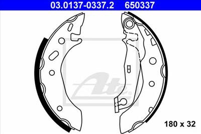 ATE 03.0137-0337.2 - fékpofakészlet FORD MAZDA